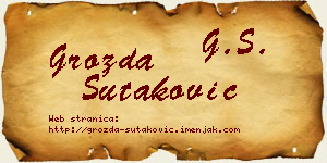 Grozda Šutaković vizit kartica